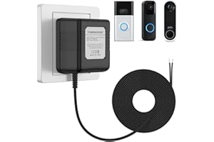BENSN 24V Doorbell Transformer for Ring Video Doorbell, Power Supply for Nest Hello Video Doorbell, Ring Video Doorbell 2/Doorbell Pro, Arlo/Eufy Video Doorbell, 26FT Wired