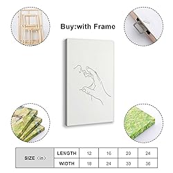 GO EHG Woman Face And Hand Print Romantic Line Art