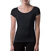 Women's Sweatproof Undershirt - Cotton Scoop Neck - Original Fit - with Sweat Pads