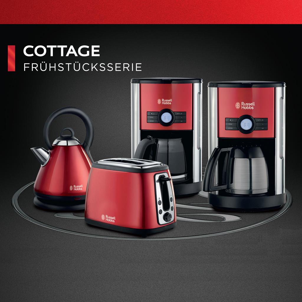 Amazon.de Russell Hobbs 1826057 Cottage Toaster (980 Watt) rot