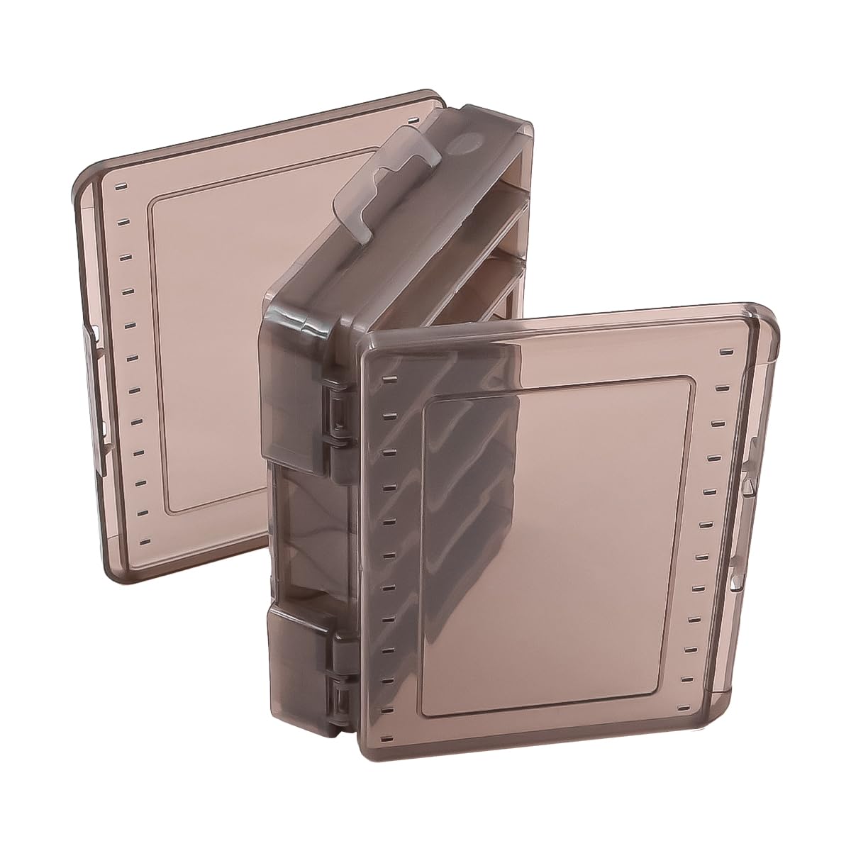 ANCLLO Double Sided Lure Box with Handheld Sea Fishing Tackle Box for Hard or Soft Lures for Diving Floating Sinking Skirted Topwater Lures 10 Grids