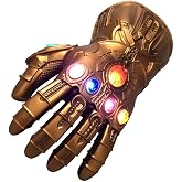 Tentoku Kids Infinity War Gauntlet Portable Electronic Arm LED Light PVC Thanos Glove Toys Gift for Halloween Decorations Party Rose Gold