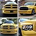 VIPMOTOZ [For 2002-2005 Compatible with Dodge RAM 1500 2500 3500] LED Halo Ring Black Projector Headlight Headlamp Assembly, Driver & Passenger Side