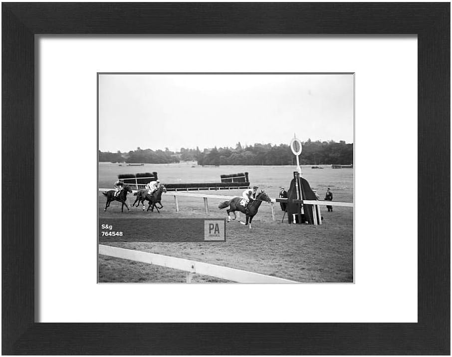 Media Storehouse Framed 16x12 Print of Horse Racing - The Oxfordshire Stakes - Newbury (14001248)