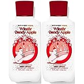 Bath & Body Works Winter Candy Apple Super Smooth Body Lotion Sets Gift For Women 8 Oz -2 Pack (Winter Candy Apple)