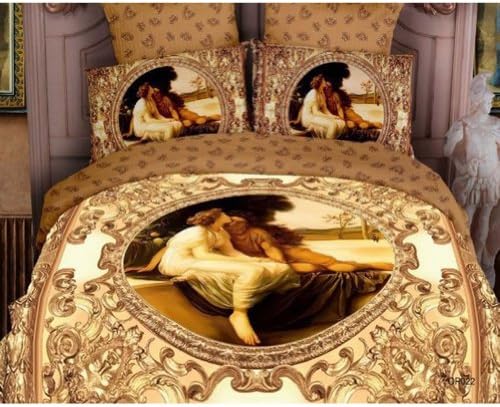 Boy and Girl - 100% Cotton Bed Linen Luxury Oil Painting 3d Bedding Set Bed Clothes Queen and King Size.