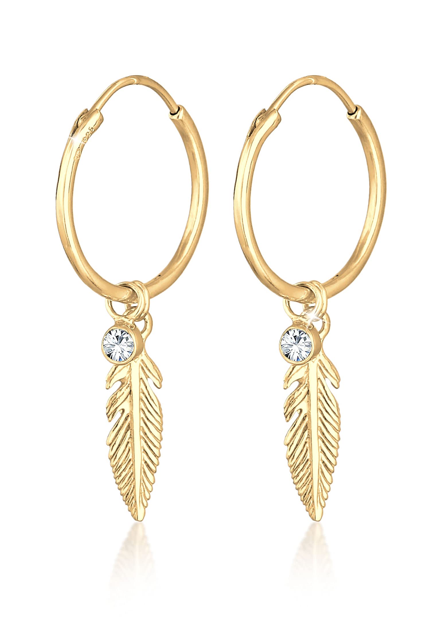 Elli Women's 925 Sterling Silver Hoop Earrings 312852017