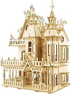 A sixx Rompecabezas de Villa de Madera en 3D Modelo de ensamblaje de