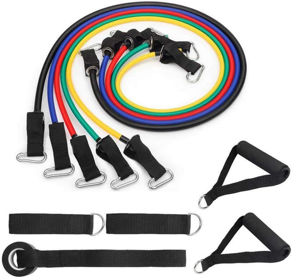 ZOEASHLEY Resistance Bands Set Men Women Gym Home Excersize Fitness Equipment - 11Pcs
