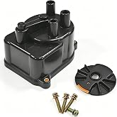 KoiLuvGo Ignition Distributor Cap and Rotor Kit Set Distributor Cap for Honda Accord 92-01 Integra 1992-2000 Civic 1994-1997 Civic del Sol 1997-2001 CR-V Replacement 30102-P54-006 30103-P08-003