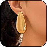 Chunky Earrings Minimalist Teardrop Trendy Jewelry Elegant Statement for Women Abstract Gold Silver Geometric Earrings