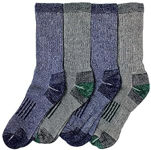 Image of Kirkland Signature Mens Outdoor Trail Socks Merino Wool(Medium), 4 Pairs