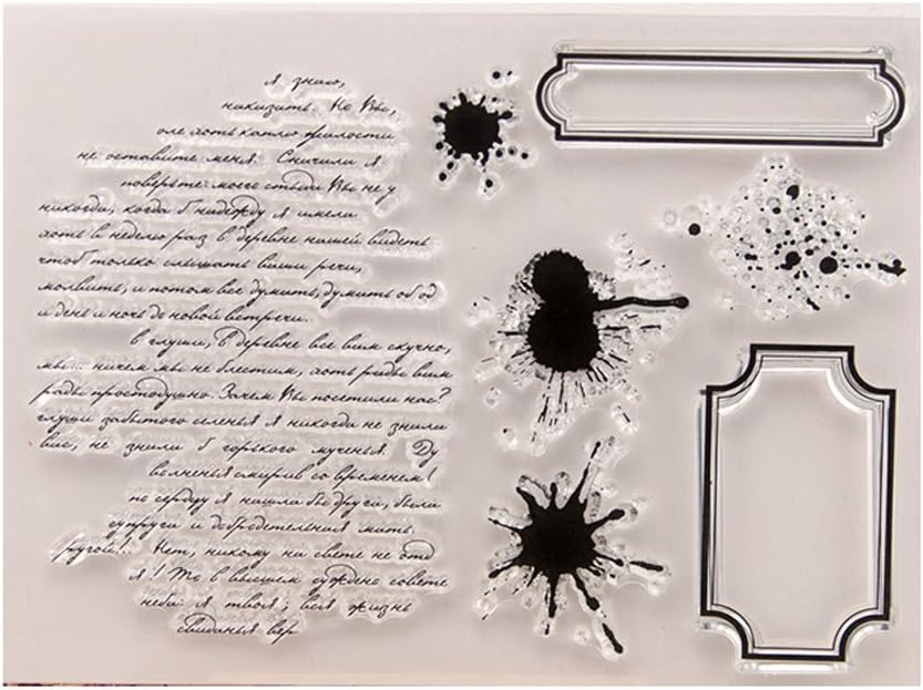 Celan Silicone Clear Stamp, Words DIY Cling Seal Scrapbook Embossing Album Decor Craft