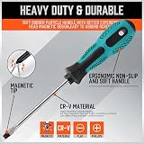 YUFANYA 10Pcs Screwdriver Set Magnetic CRV Heavy Duty 5 Flat 5 Phillips Carry view 2