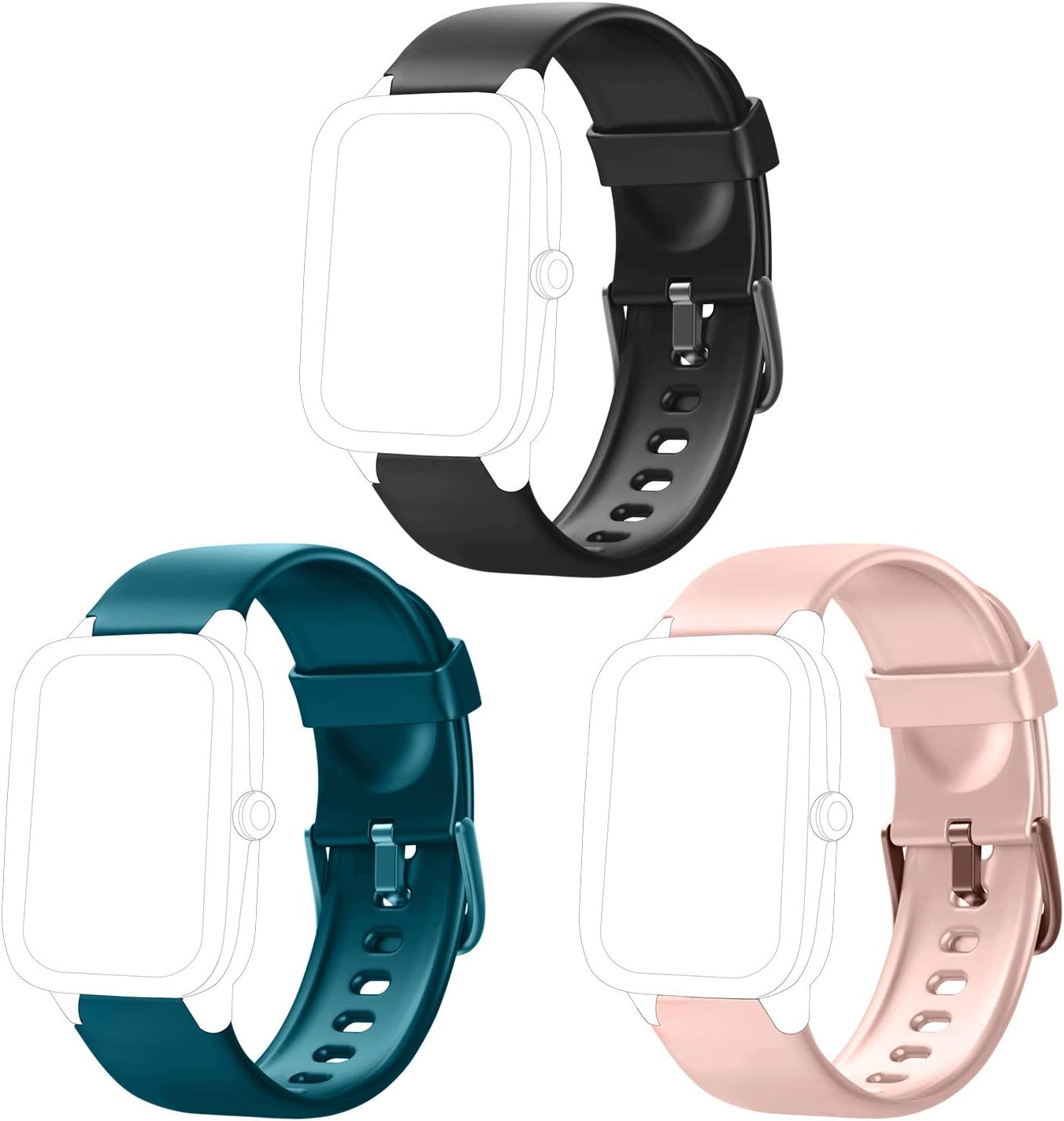 LETSCOM Replacement Band for Fitness Tracker, Smart Watch Straps for Fitness Watch ID205L and ID205S