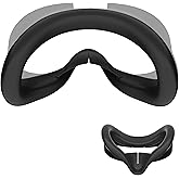 APEXINNO Silicone Face Pad Cover Compatible with Meta Quest 3S Accessories, Face Cushion Cover and Anti-Leakage Nose Pad Compatible with Oculus Quest 3S Original VR Headset, Soft, Durable, Washable