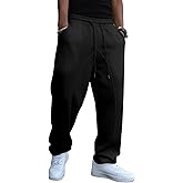 JMIERR Men's Casual Baggy Pants Wide Leg Travel Pants Streetwear Joggers with Pockets