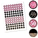 Big Dot of Happiness Chic 50th Birthday - Pink, Black and Gold Round Candy Sticker Favors Labels Fit Chocolate (1 Sheet 108)