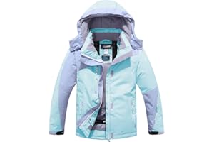 PHIBEE Girls' Sportswear Waterproof Windproof Snowboard Ski Jacket