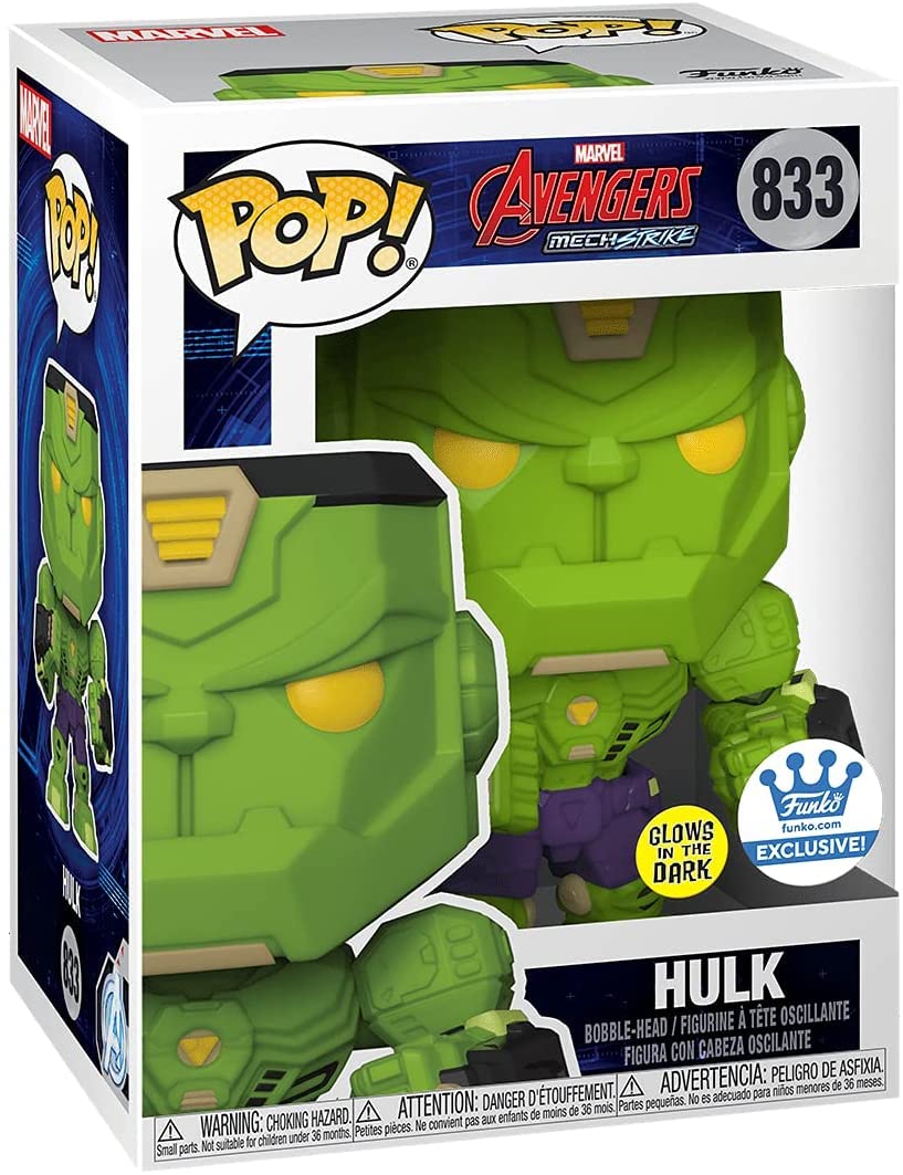 Funko POP! Marvel Avengers Mech Strike Hulk #833 (Glow in The Dark Exclusive Edition)