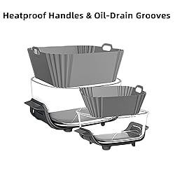 2Pcs Silicone Air Fryer Liners for Ninja Crispi