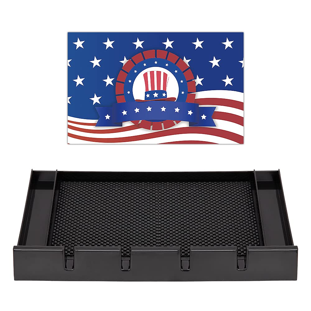Barber Clipper Tray Barber Clipper Organizer Tray Anti-slip Black Salon Clippers Organizer Razor Case with 4 Notches Professional Hair Trimmer Holder Hair Clipper Holder Tray with Mat