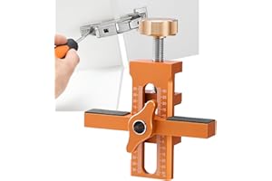 Cabinet Door Installation Positioner Tool - Adjustable Aluminum Alloy Locator | Upgraded Mounting Jig Clamp For Kitchen Cupbo