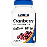 Nutricost Cranberry Extract 120 Capsules, 120 Servings Per Bottle, Vegan | With Vitamin C and Vitamin E, Gluten-Free