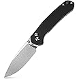 CJRB CUTLERY Pocket Knife Pyrite (J1925L) Button Lock EDC Large Foldable Knife AR-RPM9 Steel Blade and G10 Handle Black Outdoor for Women Men for Gifts