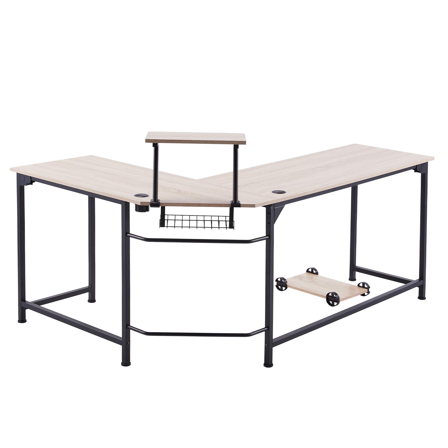 Buy COZ L Shaped Computer Desk with Monitor Stand, 72" Corner Desk