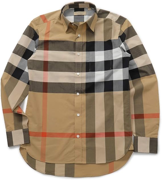 Amazon Burberry バーバリー 1005 長袖 ワイシャツ カッターシャツ Yシャツ バーバリーチェック レギュラー Camel Ip Check メンズ Camel Ip Check L 並行輸入品 シャツ 通販