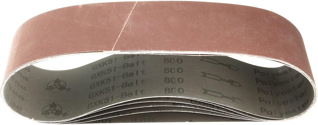 Sourcingmap 4-Inch x 36-Inch Aluminum Oxide Sanding Belt 800 Grits Sandpaper Flush Joint for Belt Sander 6pcs - Image 4