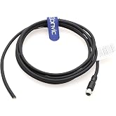 Eonvic M8 Cable 8 Pin A Code Female to Open Aviation Sensor Cable Waterproof Shielded Electrical Cable for Industrial Automation Control Fieldbus Module Device Network 2m