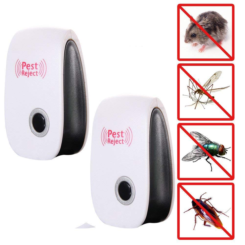 TOPCHANCES - Repelente de plagas ultrasónico, 2 unidades ...