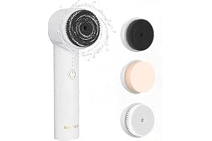 DOCOCO Electric Facial Cleansing Brush, 3 in Rechargeable Face Scrubber, Adjustable Waterproof Face Brush with 3 Speeds, Gent
