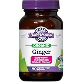 Oregon's Wild Harvest, Certified Organic Ginger Capsules for Stomach Support, Non-GMO, 1000 MGS, 90 Count