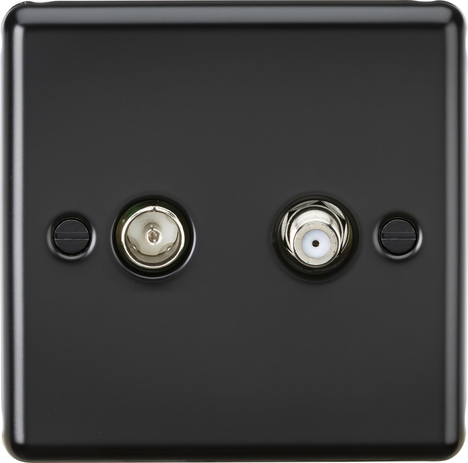 Knightsbridge TV & SAT TV Outlet (Isolated) - Matt Black — image 1