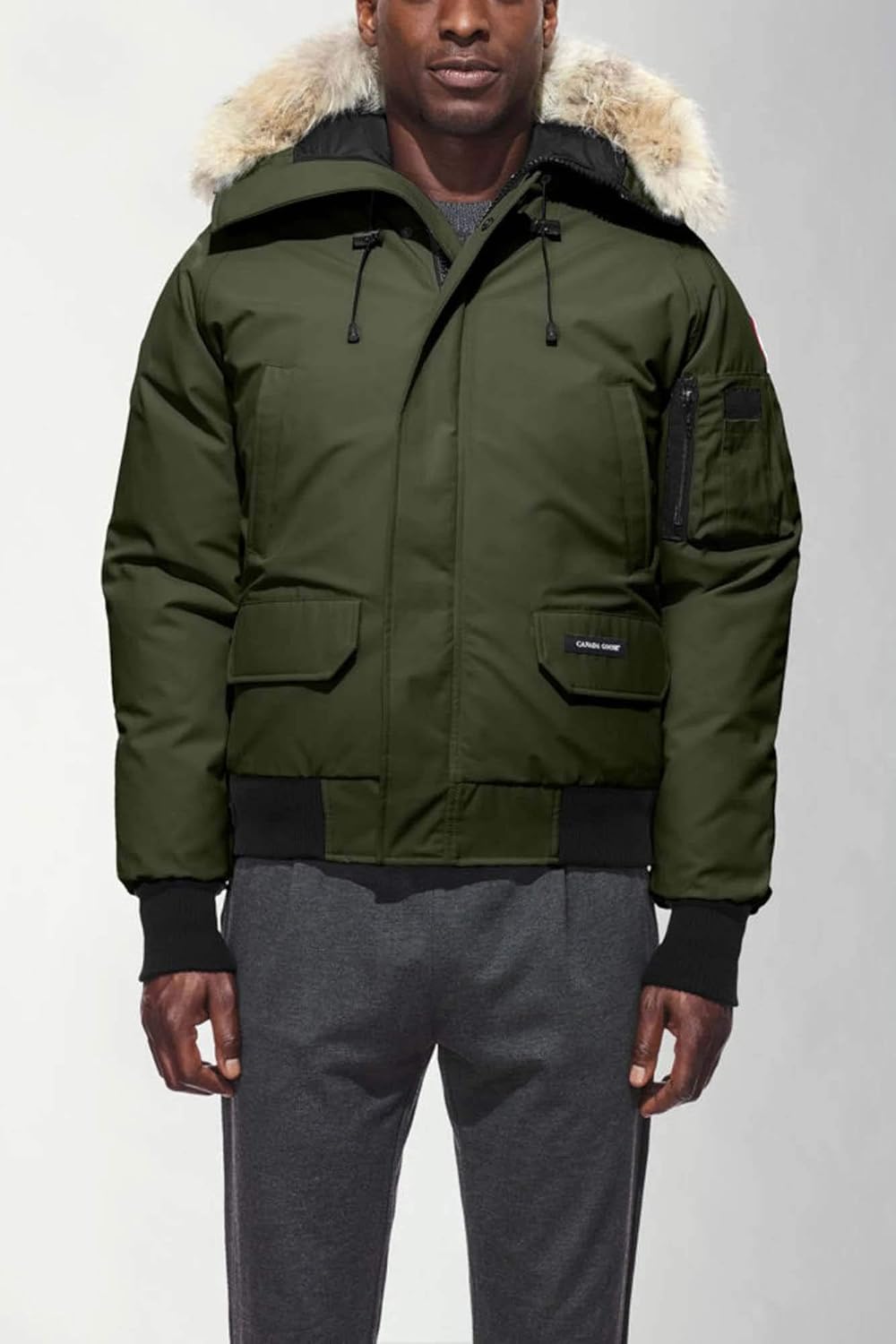 canada goose green bomber jacket