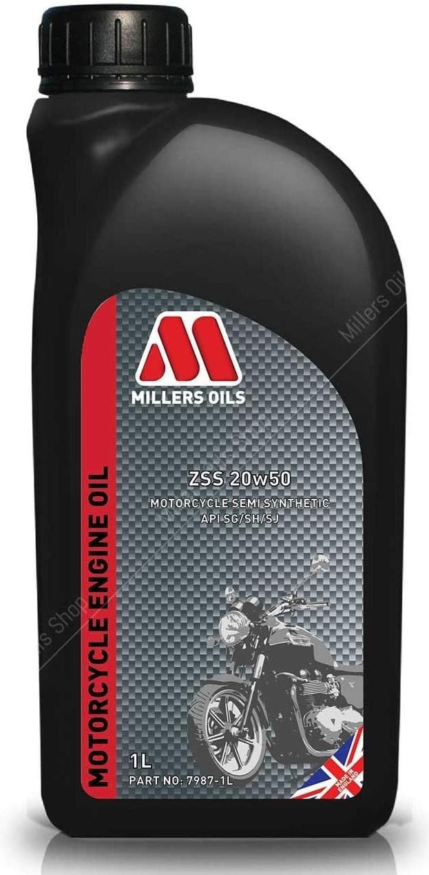 Millers OilsZSS 4T 20W50 Semi Synthetic Motorcycle Engine Oil, 1 Litre