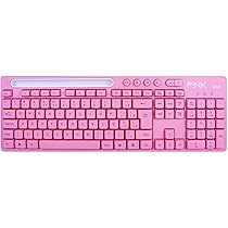 Teclado Usb KX Multimidia Com Suporte Para Celular Rosa : Amazon