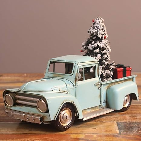 Amazon Co Jp Designsn クリスマスツリーギフトクリスマスクラシックカー手動生産トラックモデル鉄板ヨーロッパスタイルの工芸品コレクション装 飾子供のおもちゃ休日サプライズ 誕生日プレゼント Color 青 ホーム キッチン