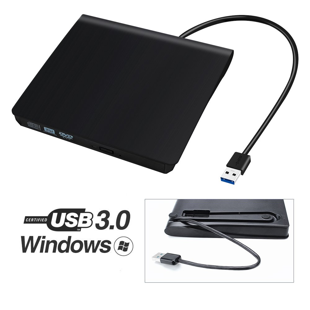 External DVD CD Burner Drive USB 3.0, Portable DVD CD RW Writer