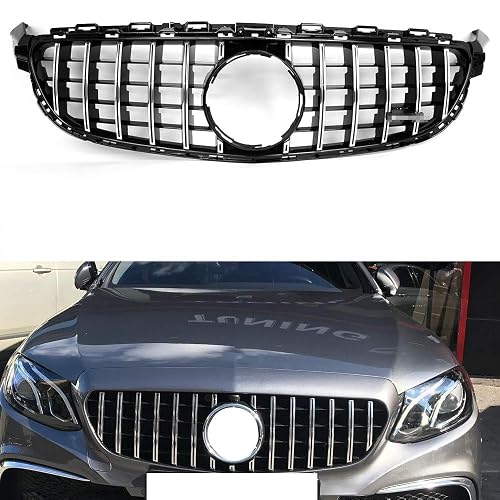 NINTE Front Bumper Lip For 2015-2021 Mercedes Benz W205 C63 C63S Gloss Black 2pcs