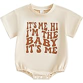 Lucikamy Newborn Baby Boy Girl Summer Clothes Funny Print Sweatshirt Romper Oversized Infant Short Sleeve Bodysuit