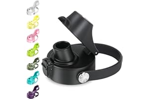 EIPOSAU Auto Flip Lid for Hydro Flask Wide Mouth, Great Spout Lid for Simple Modern, Fits for Iron Flask and Other Brands, Replacement Lid with Button Lock