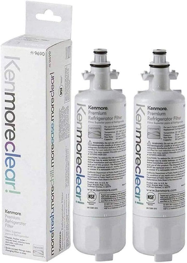 Amazon Com Kenmore 9690 Refrigerator Water Filter 469690 Lt700p Replacement Adq36006102 Clear 2 Pack Kitchen Dining