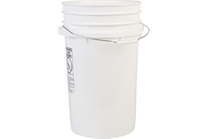 Hudson Exchange Premium 7 Gallon Bucket, HDPE, White