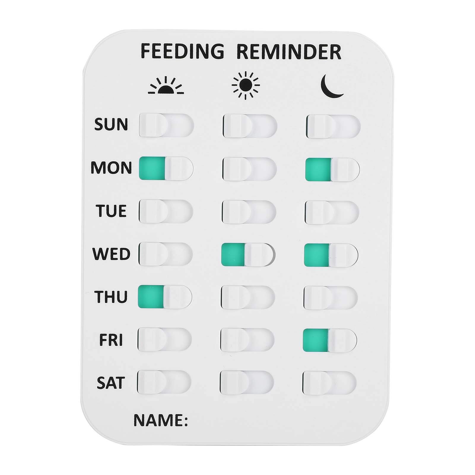 Dog Feeding Reminder Magnetic Reminder Sticker Daily Indication Pet Feeding Chart Chart 3 Times A Day Reminder for Your Puppy Dog Cat(White)