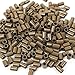 HAIR DE VILLE 500 PCS Silicone Lined Copper Tube Micro Rings Links Beads Linkies For I Tip Stick Glue Hair Extensions (3.5 mm, light brown)