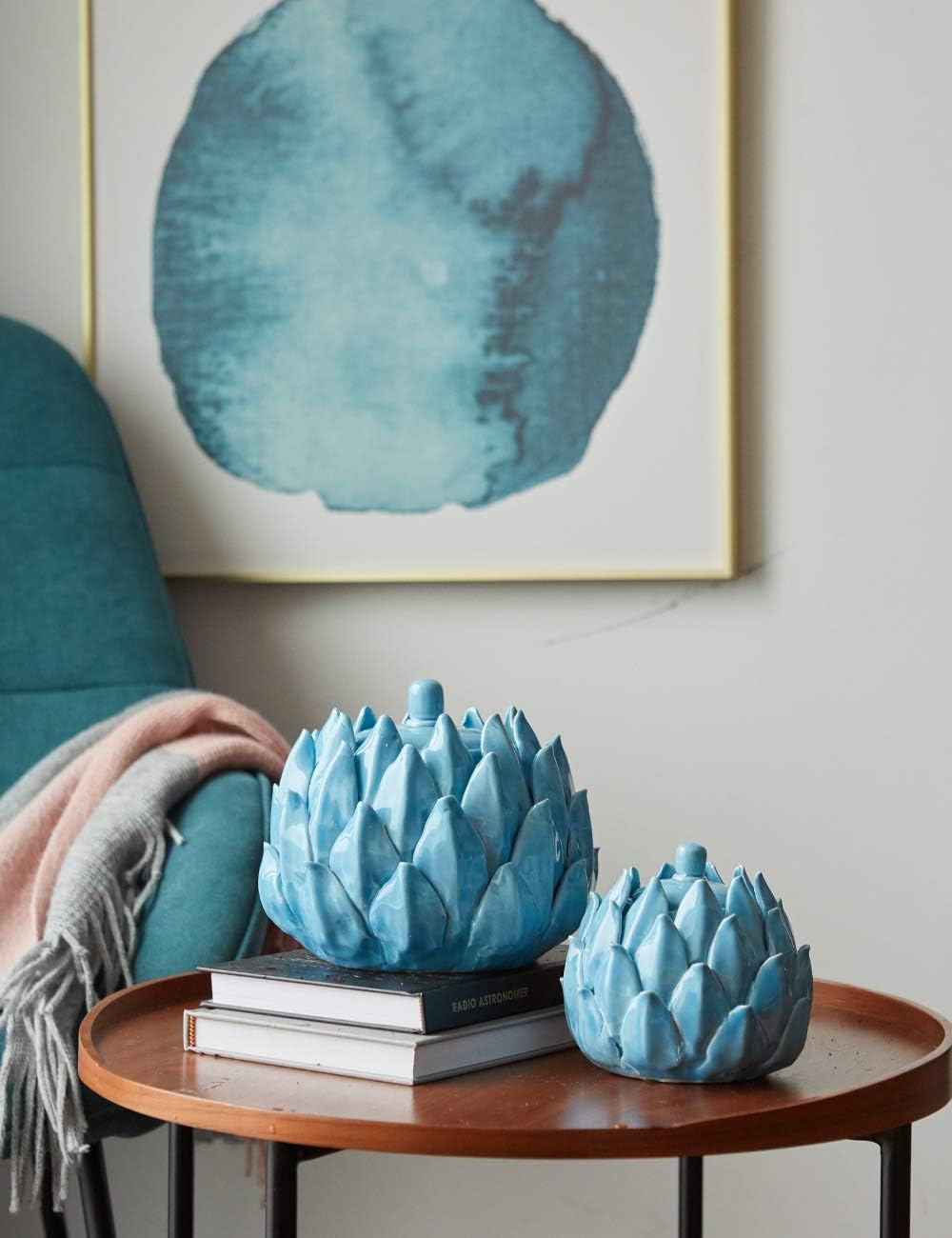 ohana furniture outlet on Amazon Com Seinhijo Cookie Jar Candy Dish Food Storage Canister Decor Sculpture For Statue Home Gifts Souvenirs Giftbox Easy Washing Ceramic 12 5cmh Home Improvement